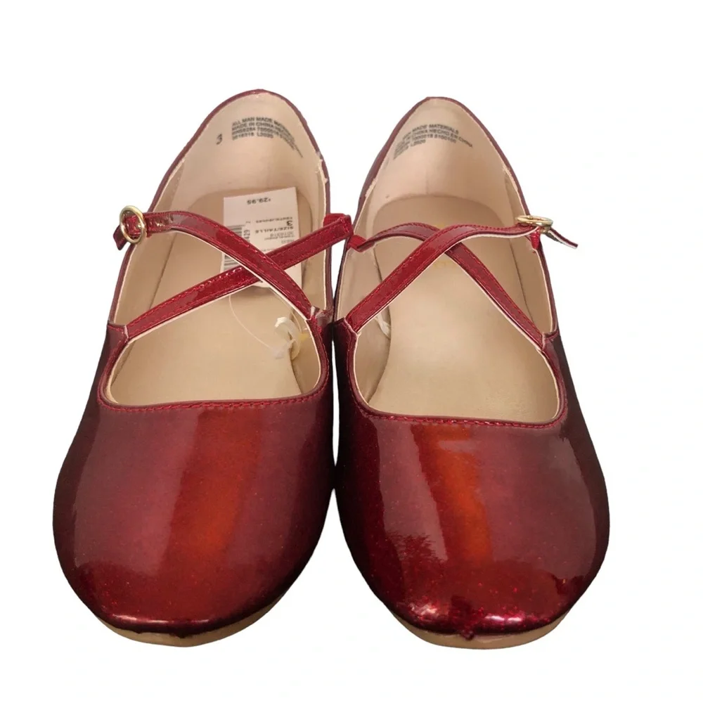 Gymboree Red Criss Cross Strapped Mary Janes size 3